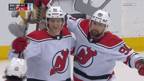 New Jersey Devils Vs Boston Red Sox Hockey Game GIF