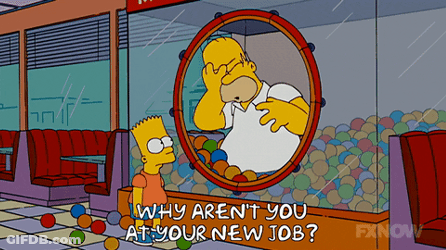 New Job Bart Simpson Catches Homer Hiding GIF