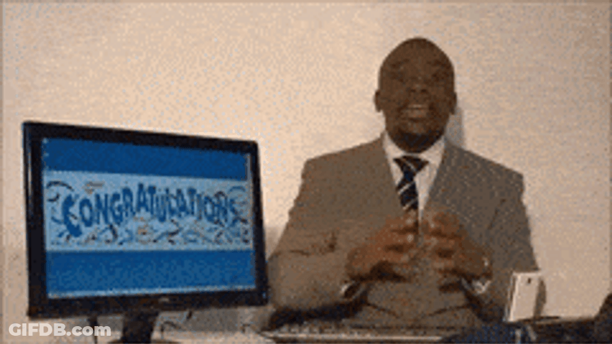 New Job Funny Guy Slow Clap Congratulations GIF