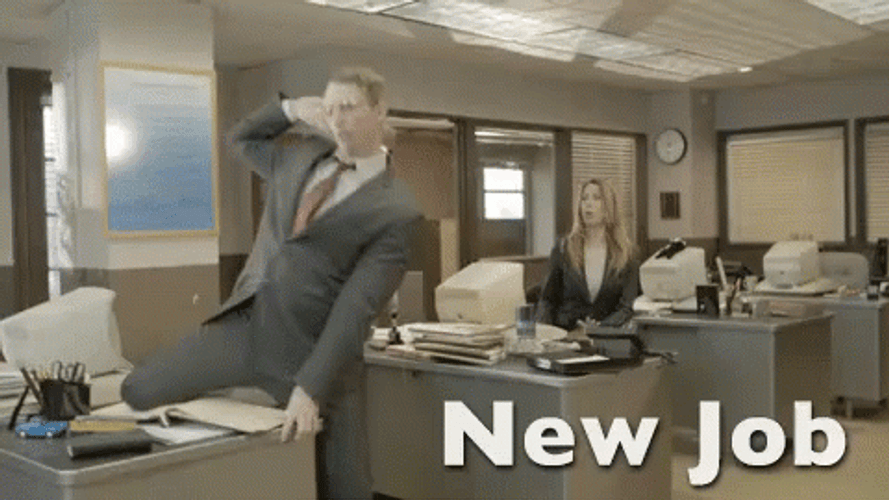 New Job Funny Sexy Office Grinding Dance GIF