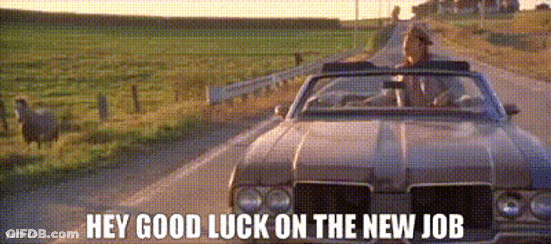 New Job Hey Good Luck Kingpin 1996 GIF