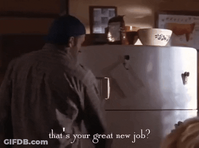New Job Sarcastic Luke Danes Gilmore Girls GIF