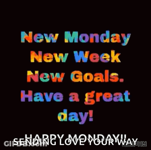 New Monday New Week New Goals Great Day GIF