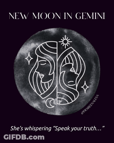 New Moon In Gemini She's Whispering Speak Your Truth GIF