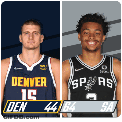New Orleans And Denver Basketball Players Standing Together GIF