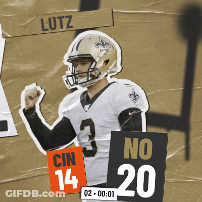 New Orleans Saints (20) Vs. Cincinnati Bengals (14) Second Quarter GIF