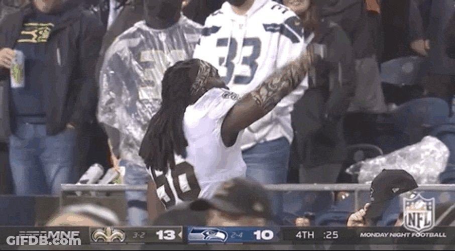 New Orleans Saints Demario Davis Facing His Supporters Chanting GIF
