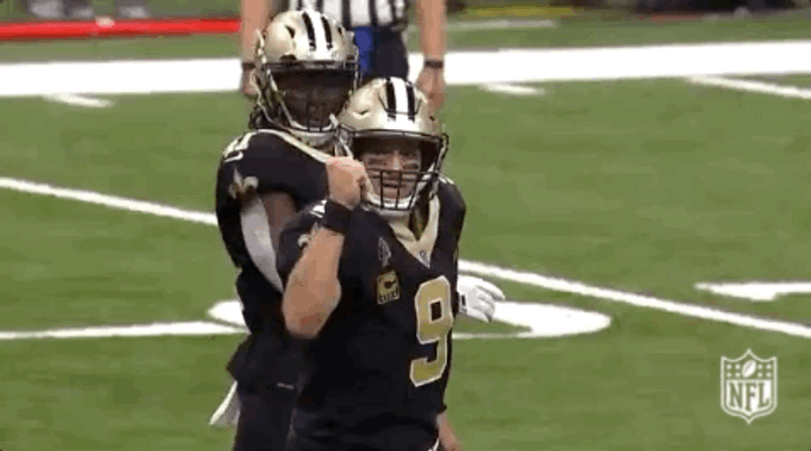 New Orleans Saints Drew Brees Does Power Up Gesture GIF