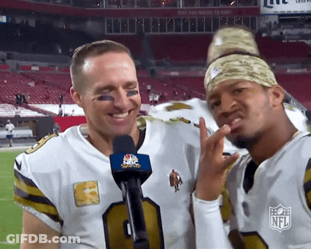 New Orleans Saints Drew Brees Just Smiled And Unbothered GIF
