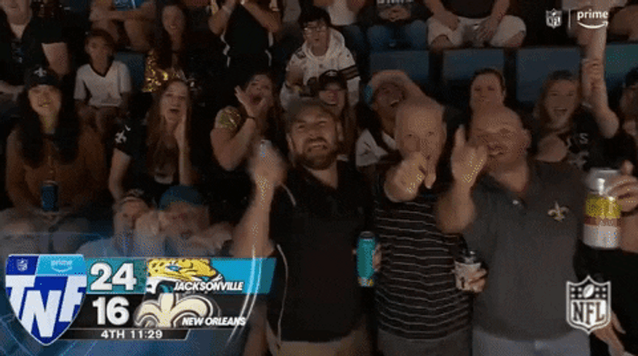 New Orleans Saints Fans Cheer With Enthusiasm GIF