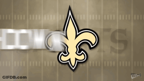 New Orleans Saints Logo On Football Field GIF