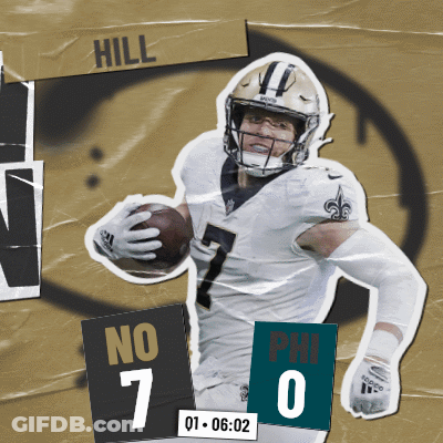 New Orleans Saints Player Holding Ball GIF
