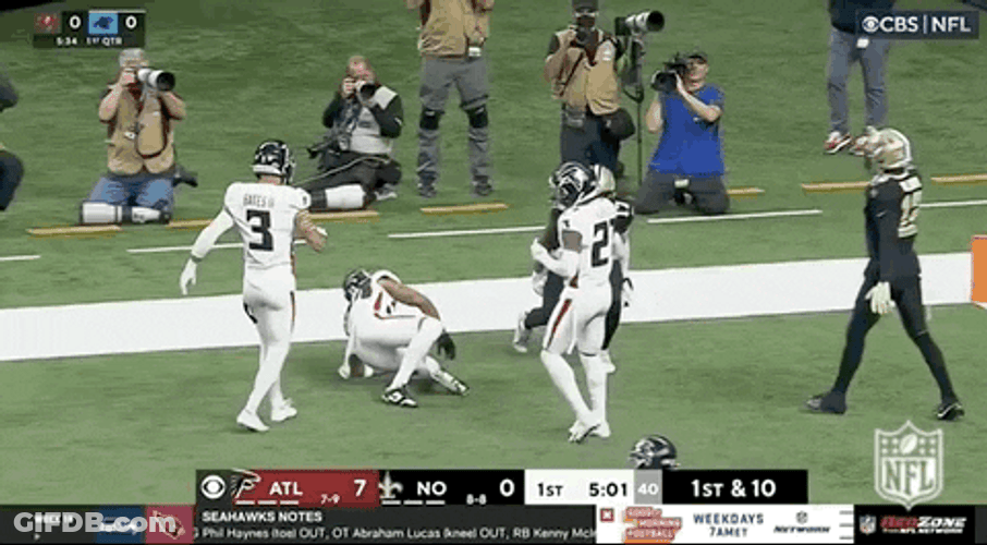 New Orleans Saints Player Random Handshake While On Field GIF