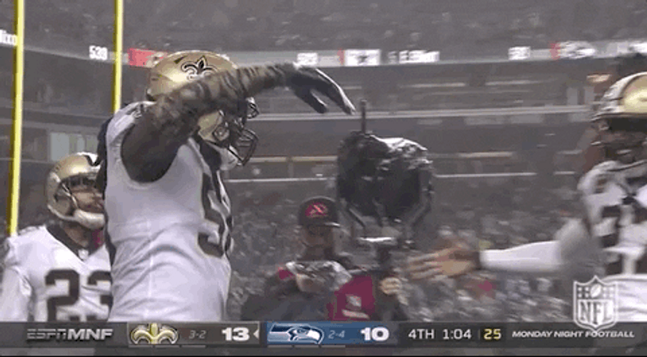 New Orleans Saints Players Excitedly Does Their Handshake GIF