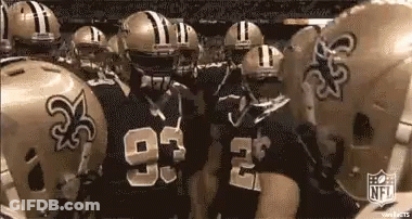 New Orleans Saints Players Huddled Together GIF