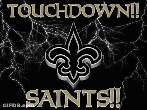 New Orleans Saints Poster With Lightning GIF