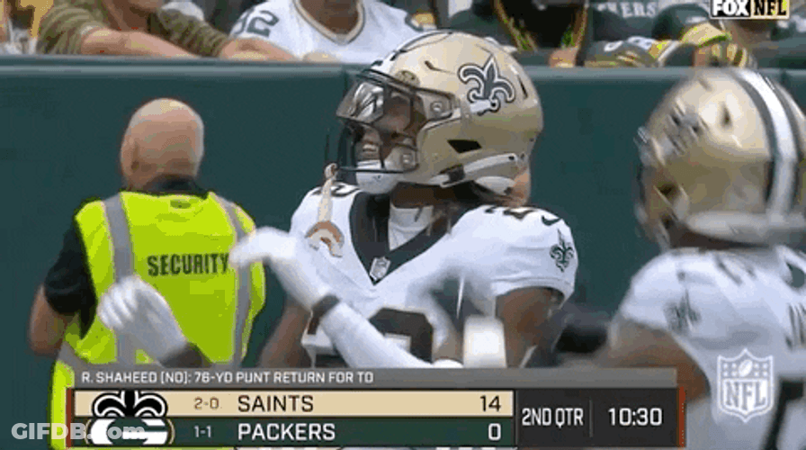 New Orleans Saints Second Quarter Game Goes Well GIF