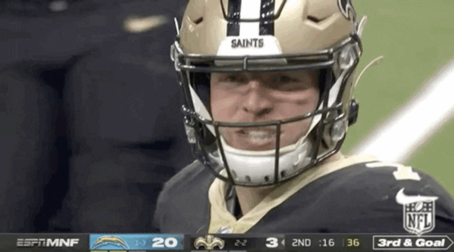 New Orleans Saints Taysom Hill Close Shot GIF