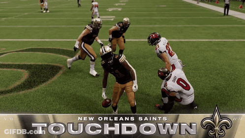 New Orleans Saints Touchdown Advertisement With Football Game GIF