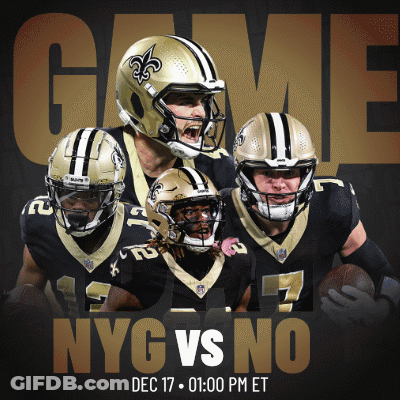 New Orleans Saints Vs NYC Giants Poster GIF