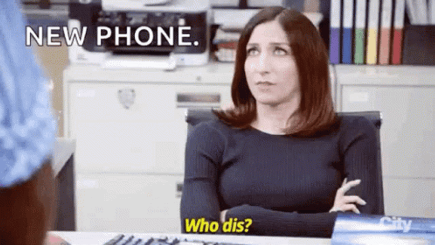 New Phone Who Dis Gina Linetti Brooklyn99 GIF