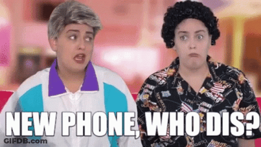New Phone Who Dis Rachael Kay Albers GIF
