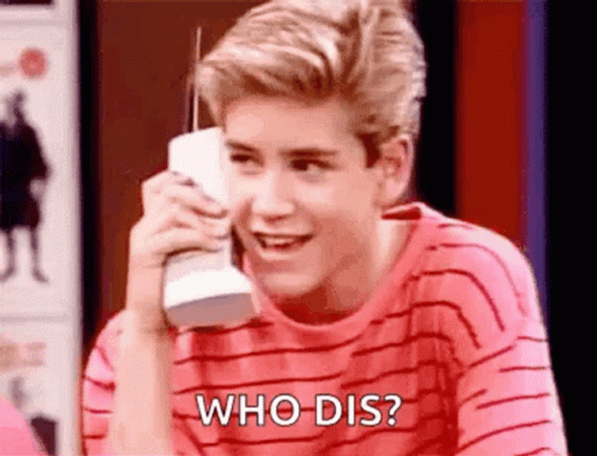 New Phone Who Dis Telephone 80S 90S Show GIF