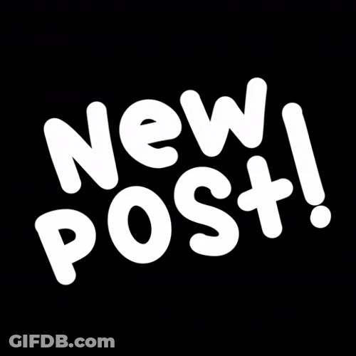 New Post Dancing Words Effect Black And White GIF