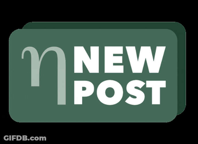 New Post Glowing Text Effect, White And Green GIF