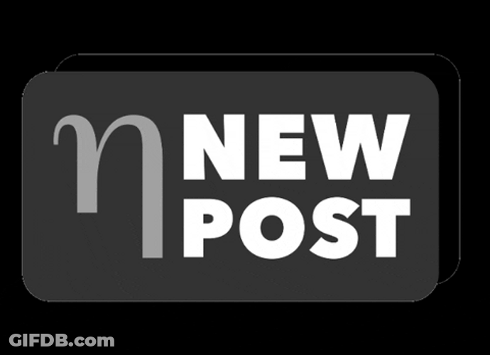 New Post Glowing Text Effect, White And Grey GIF