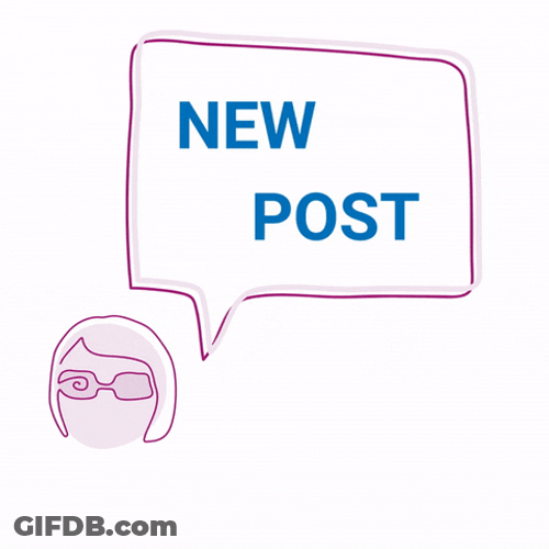 New Post Pop In Effect, Pink And Blue GIF