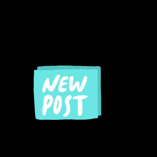 New Post Simple Blue And White GIF