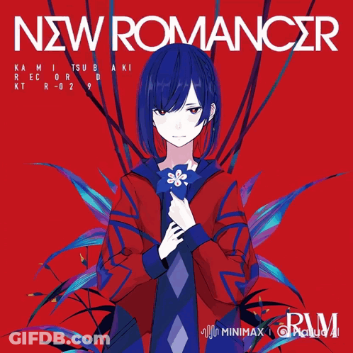 New Romancer Album Cover Blue Haired Girl GIF