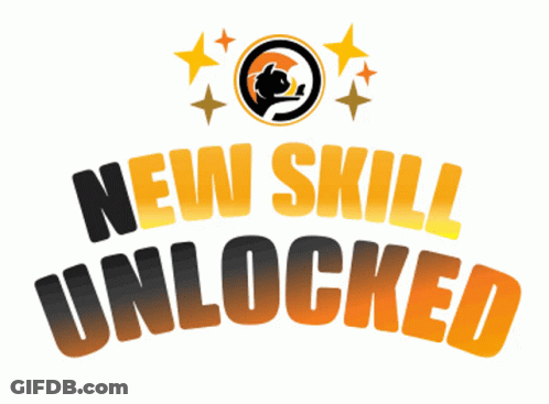 New Skill Unlocked Lion Logo GIF