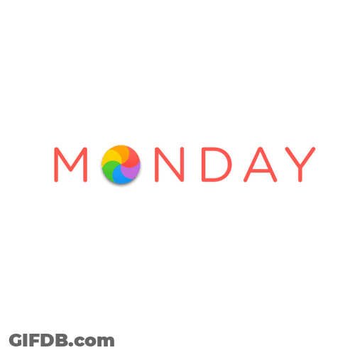 New Week Monday Simple Text GIF