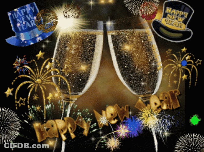 New Year Champagne GIF