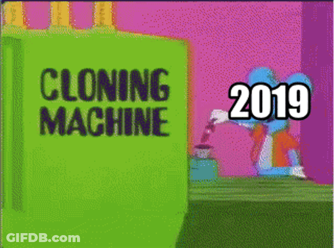 New Year Cloning Machine GIF