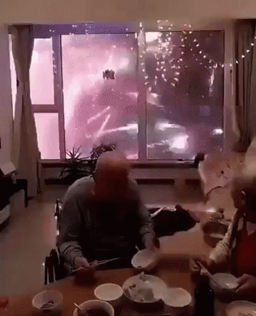 New Year Eve Fireworks Meme GIF