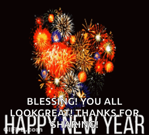 New Year Fireworks Blessing You All Look Great Thanks For Happy Sharing GIF