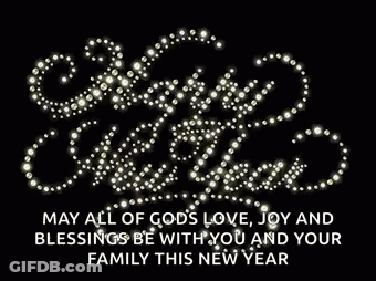 New Year Greeting Card With Blessings GIF