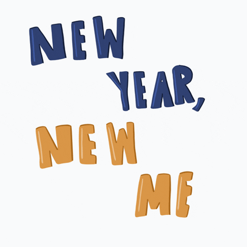 New Year New Me Simple Graphics GIF