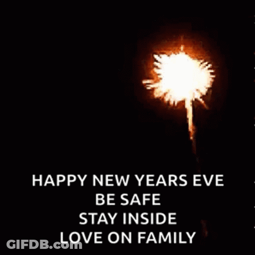 New Year's Eve Colorful Fireworks GIF