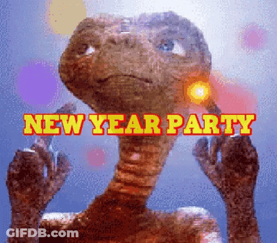 New Year's Eve Dancing Alien GIF