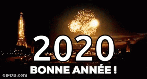 New Year's Eve Fireworks Greeting Card GIF