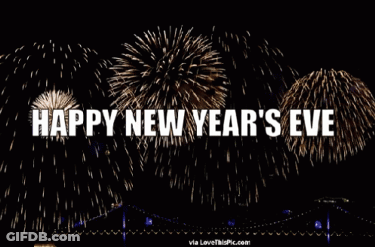 New Year's Eve Simple Text GIF