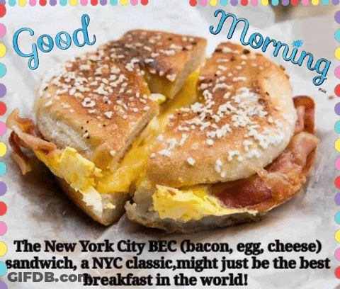 New York City Bacon Egg Cheese Sandwich Classic GIF