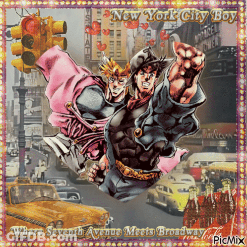 New York City Boy Where Seventh Avenue Meets Broadway GIF