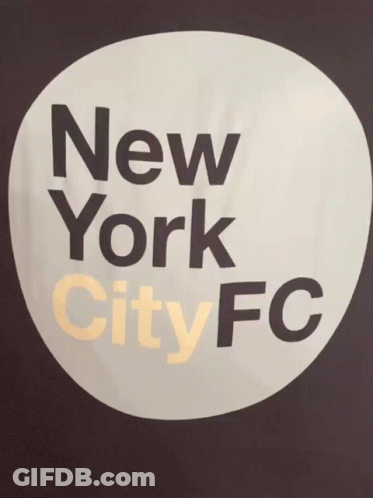 New York City FC Logo On Dark Background GIF