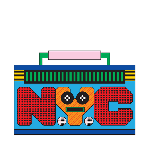 New York City Retro Radio Art GIF
