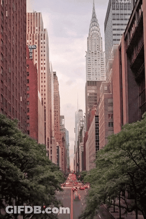 New York City Tall Buildings Time Lapse GIF